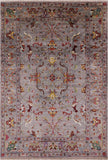 Peshawar Handmade Wool Rug - 5' 10" X 8' 1" - Golden Nile