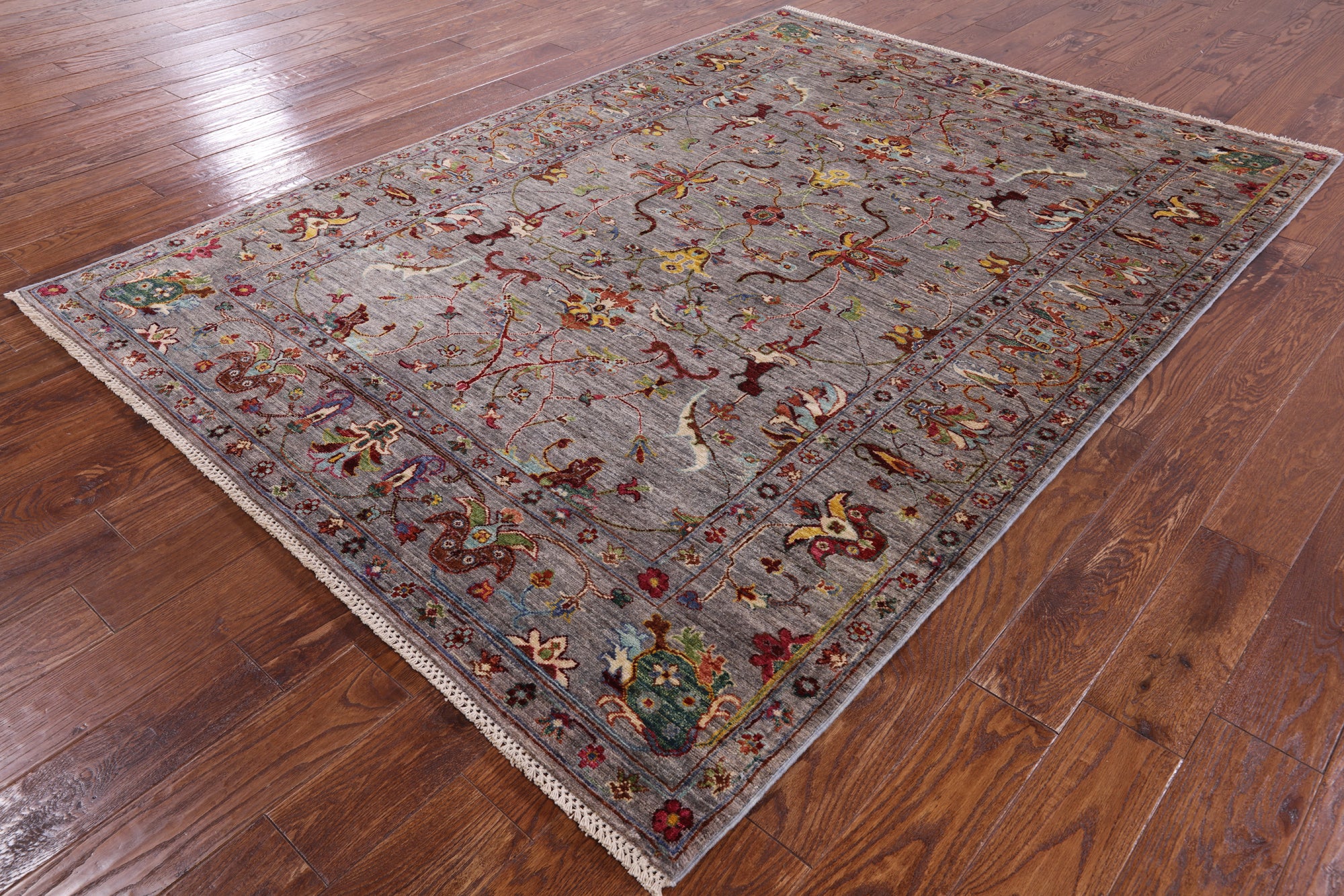 Peshawar Handmade Wool Rug - 5' 10" X 8' 1" - Golden Nile