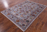 Grey Peshawar Hand Knotted Wool Rug - 5' 7" X 7' 10" - Golden Nile