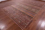 Khorjin Persian Gabbeh Hand Knotted Wool Rug - 8' 7" X 11' 9" - Golden Nile