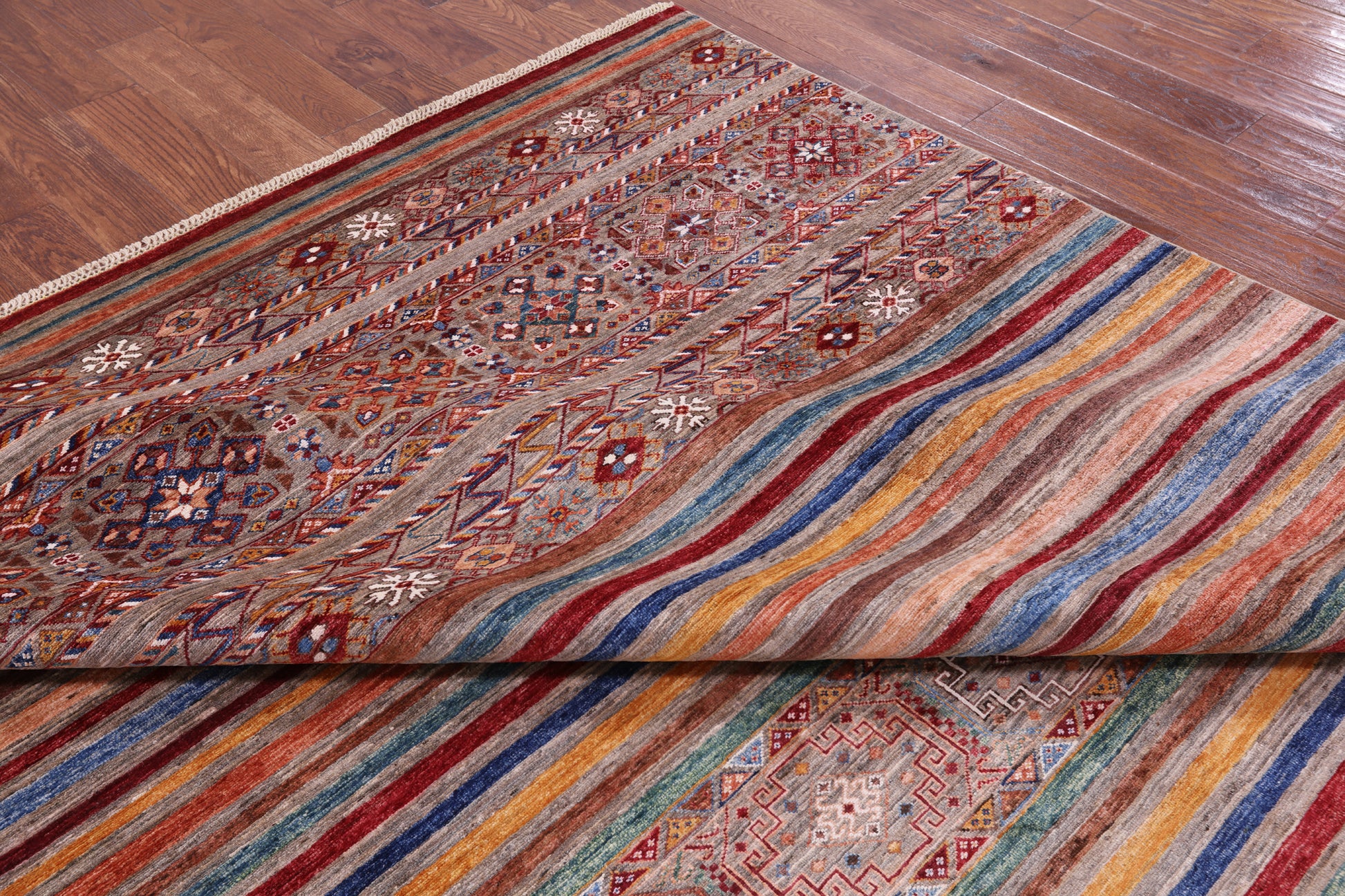 Khorjin Persian Gabbeh Hand Knotted Wool Rug - 8' 7" X 11' 9" - Golden Nile