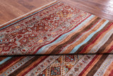 Khorjin Persian Gabbeh Hand Knotted Wool Rug - 8' 2" X 9' 8" - Golden Nile