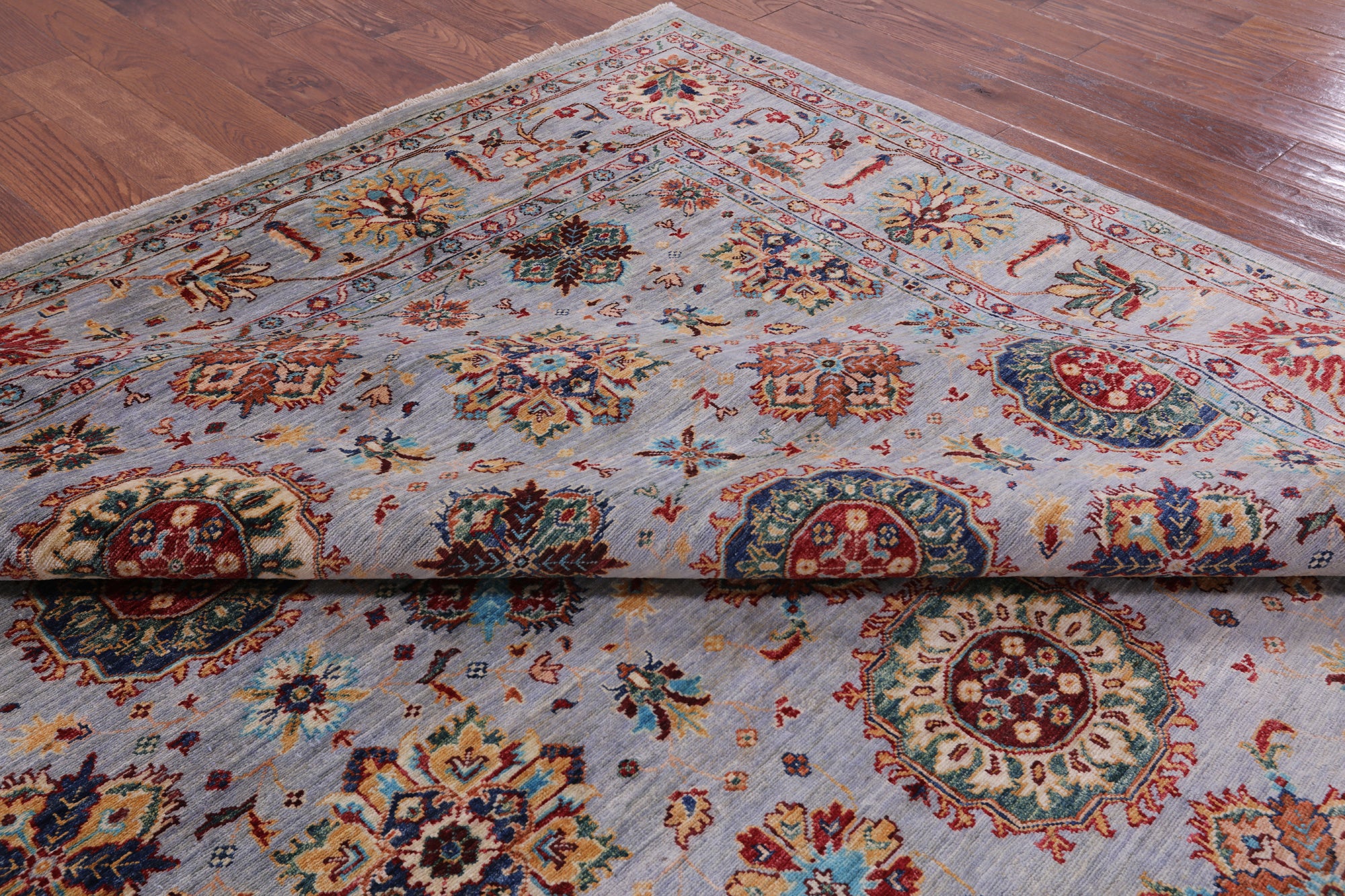 Peshawar Hand Knotted Wool Rug - 8' 9" X 11' 11" - Golden Nile