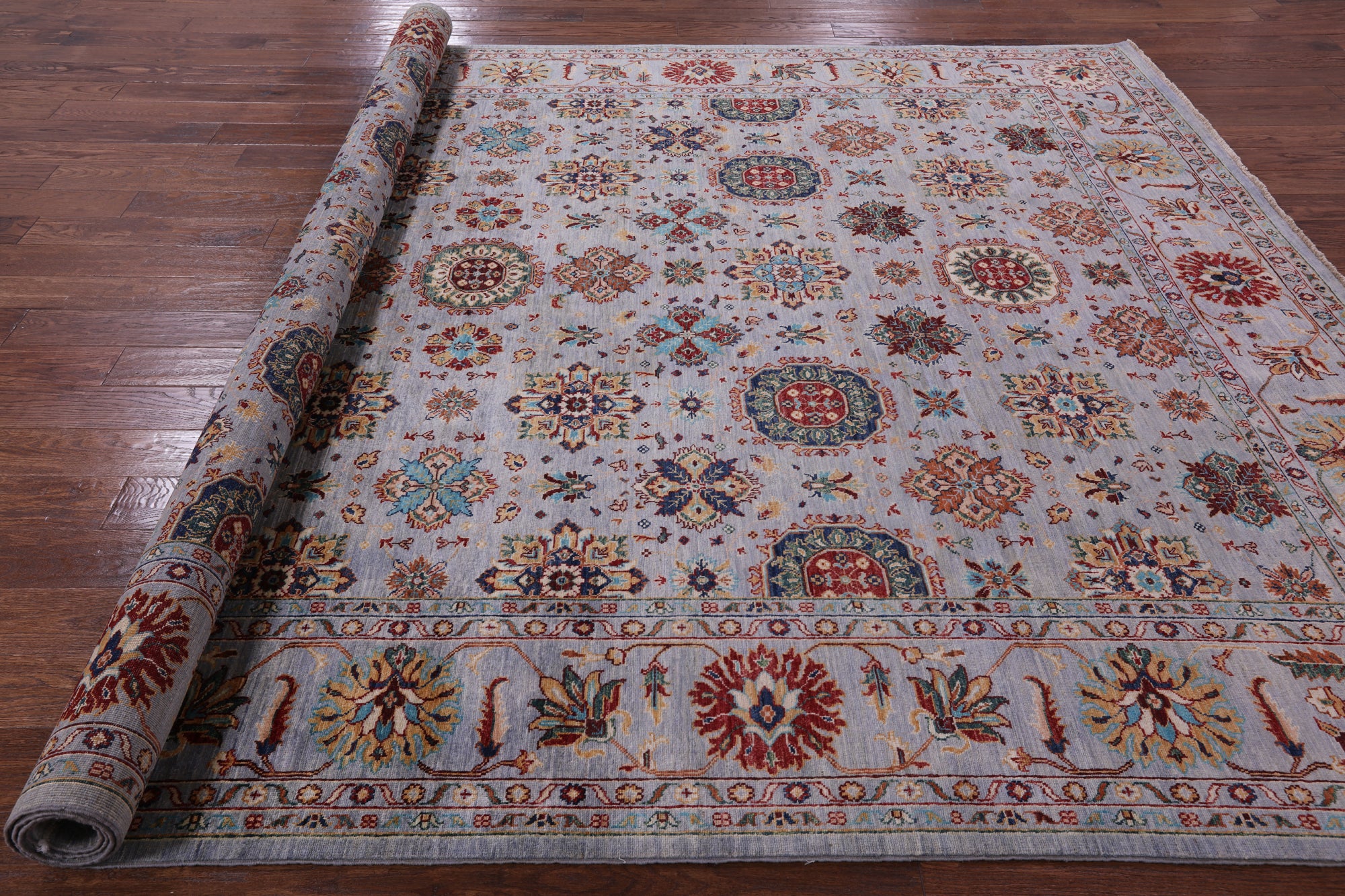 Peshawar Hand Knotted Wool Rug - 8' 9" X 11' 11" - Golden Nile
