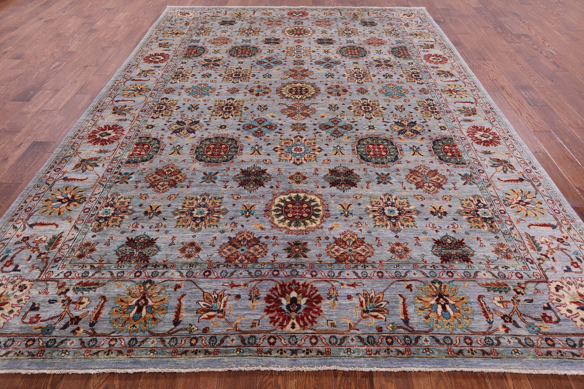 Peshawar Hand Knotted Wool Rug - 8' 9" X 11' 11" - Golden Nile