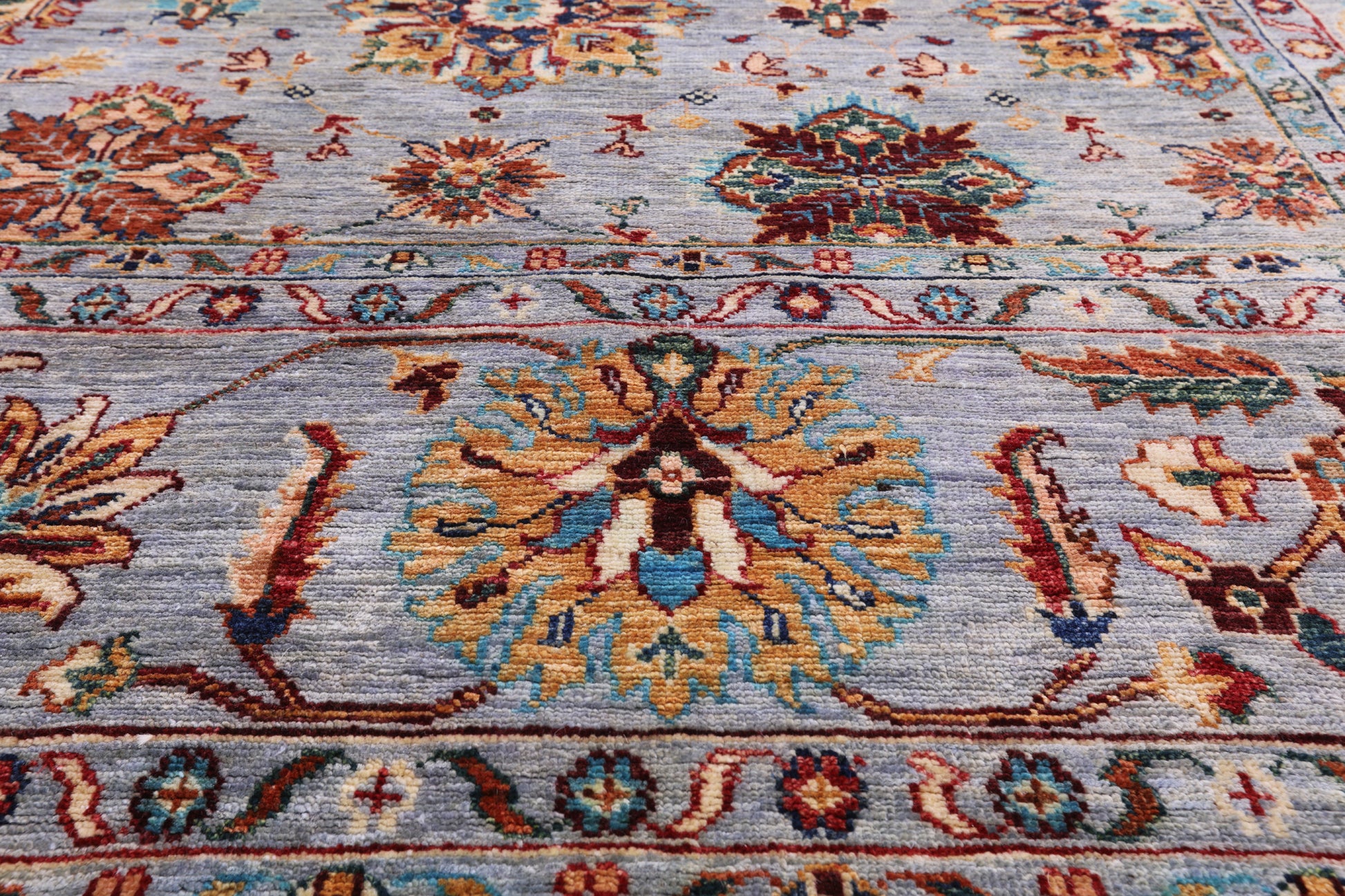 Peshawar Hand Knotted Wool Rug - 8' 9" X 11' 11" - Golden Nile