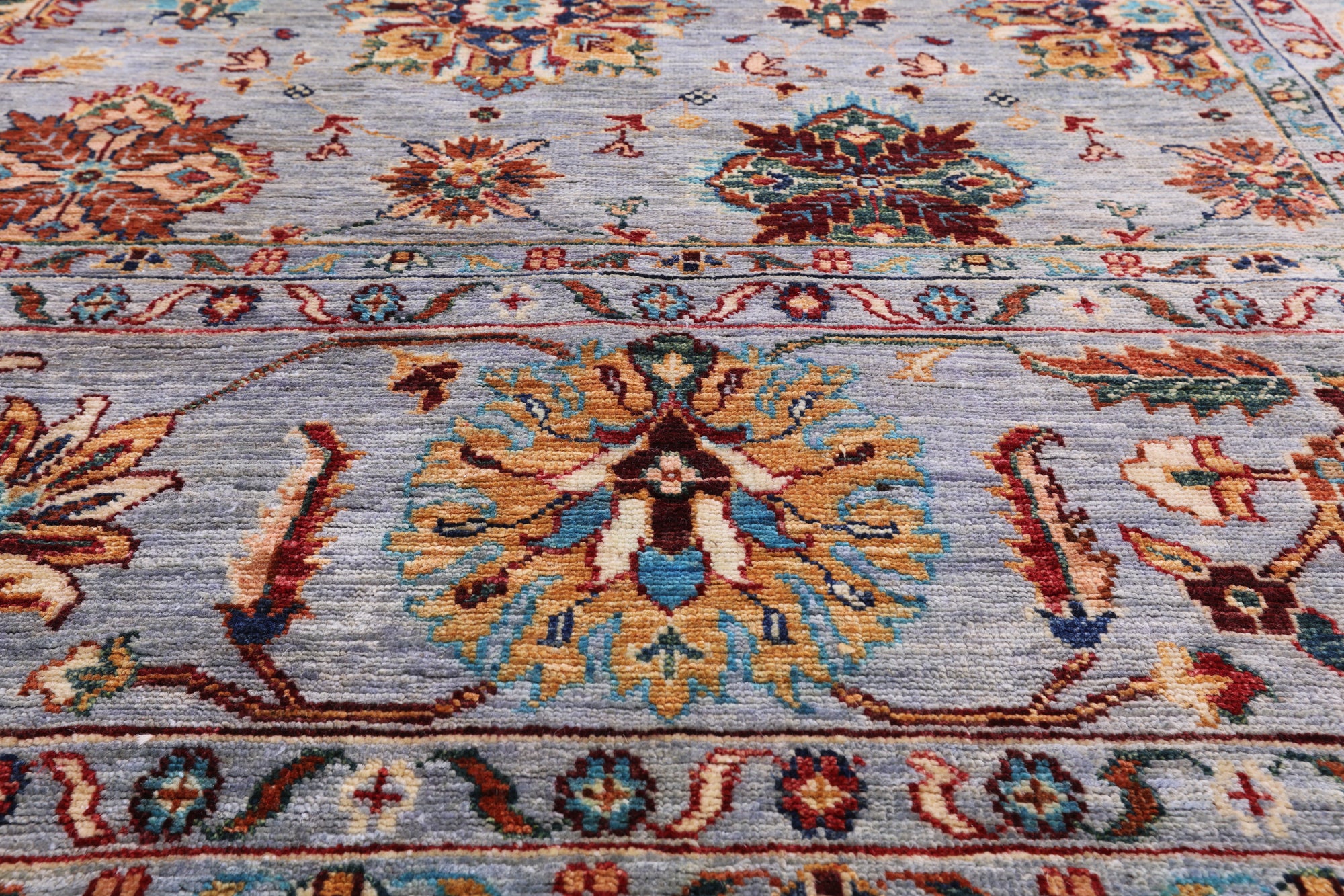 Peshawar Hand Knotted Wool Rug - 8' 9" X 11' 11" - Golden Nile