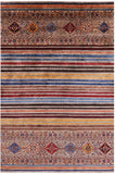 Khorjin Persian Gabbeh Handmade Wool Rug - 6' 6" X 9' 7" - Golden Nile
