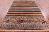 Khorjin Persian Gabbeh Handmade Wool Rug - 6' 6" X 9' 7" - Golden Nile