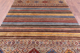 Khorjin Persian Gabbeh Handmade Wool Rug - 6' 6" X 9' 7" - Golden Nile