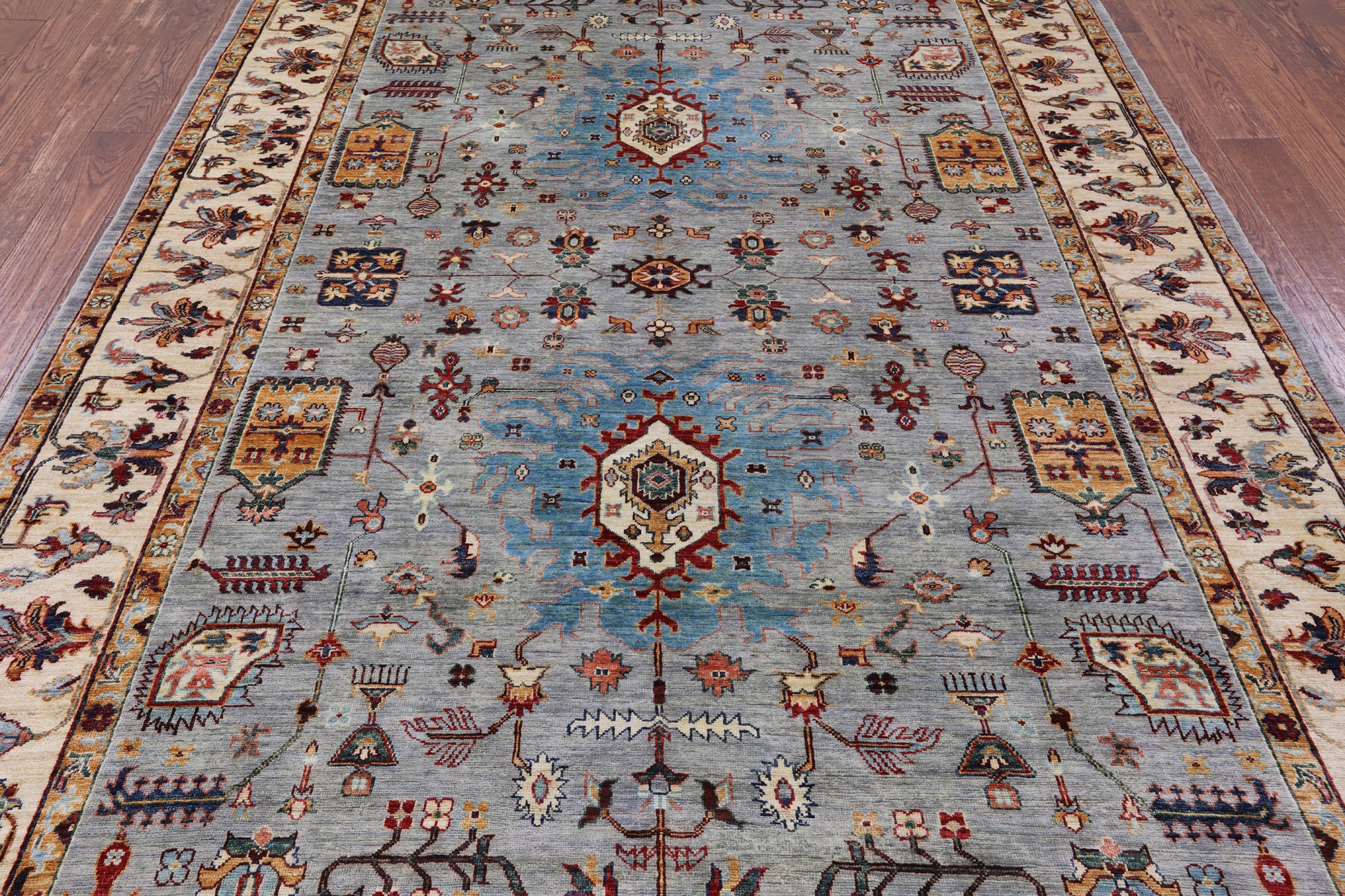Persian Fine Serapi Hand Knotted Wool Rug - 6' 10" X 9' 10" - Golden Nile