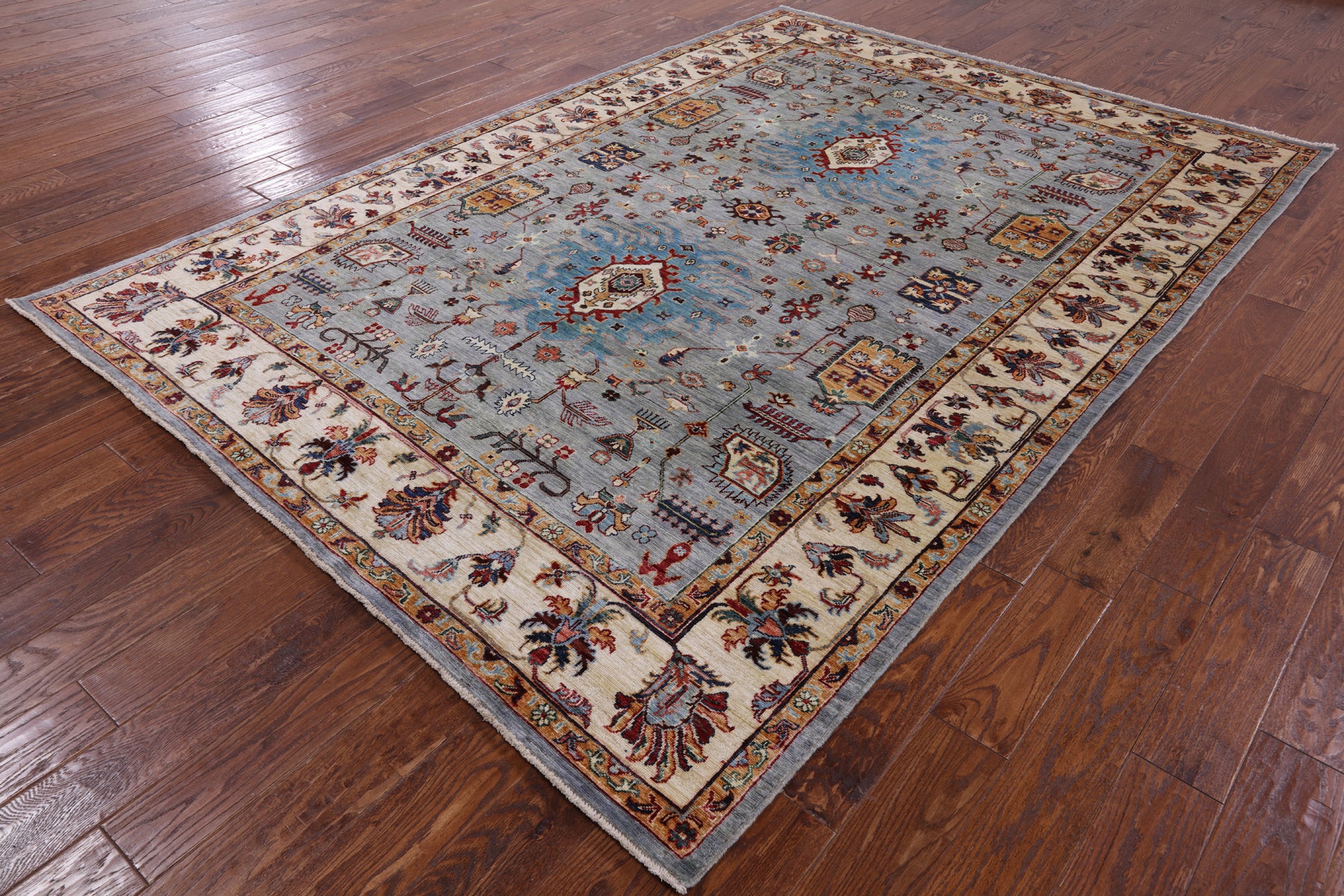 Persian Fine Serapi Hand Knotted Wool Rug - 6' 10" X 9' 10" - Golden Nile