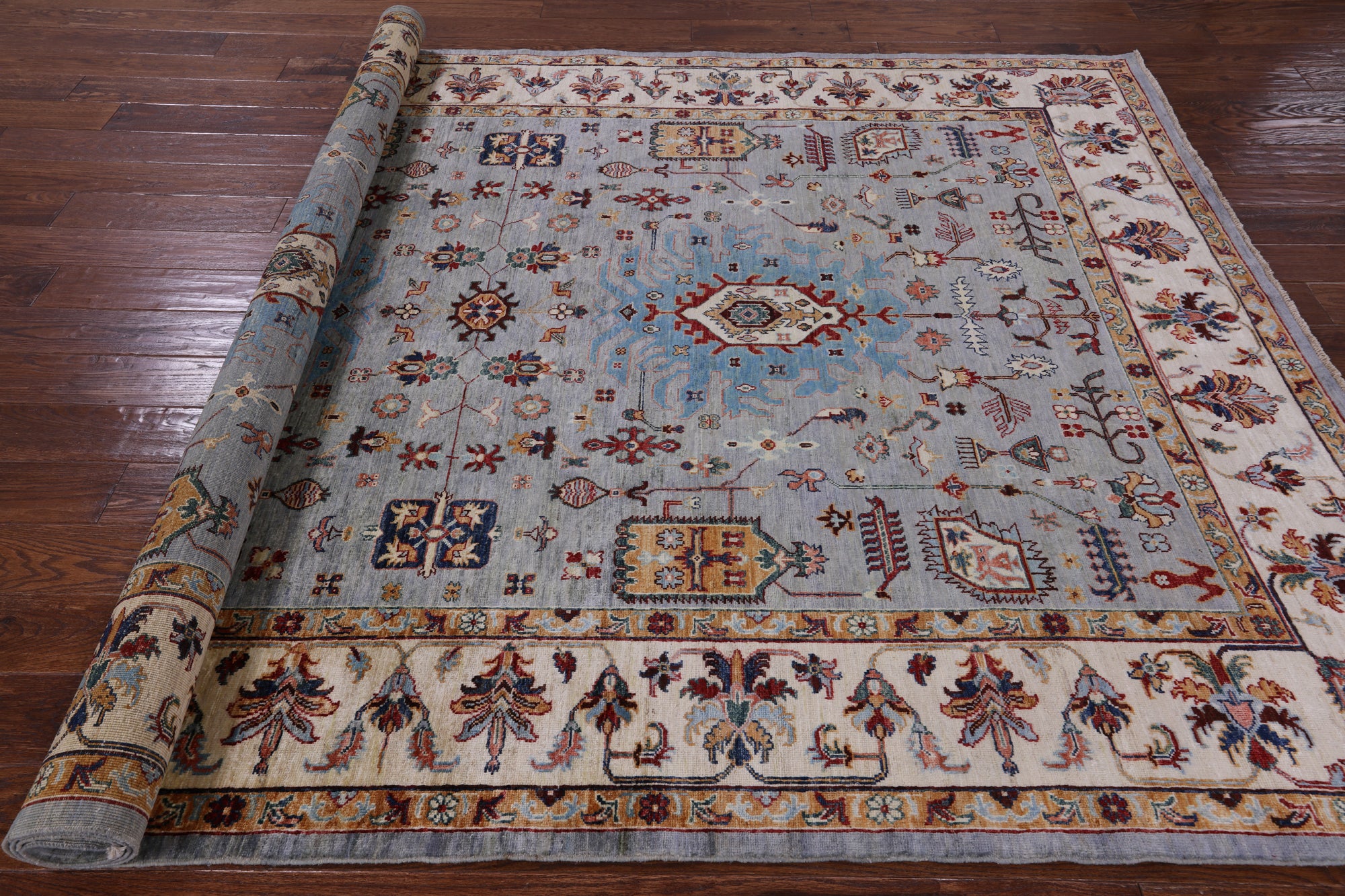 Persian Fine Serapi Hand Knotted Wool Rug - 6' 10" X 9' 10" - Golden Nile