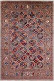 Turkmen Ersari Handmade Wool Rug - 6' 9" X 10' 2" - Golden Nile