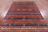 Khorjin Persian Gabbeh Hand Knotted Wool Rug - 5' 6" X 8' 8" - Golden Nile