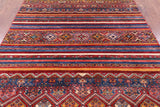 Khorjin Persian Gabbeh Hand Knotted Wool Rug - 5' 6" X 8' 8" - Golden Nile