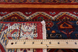 Khorjin Persian Gabbeh Hand Knotted Wool Rug - 5' 6" X 8' 8" - Golden Nile