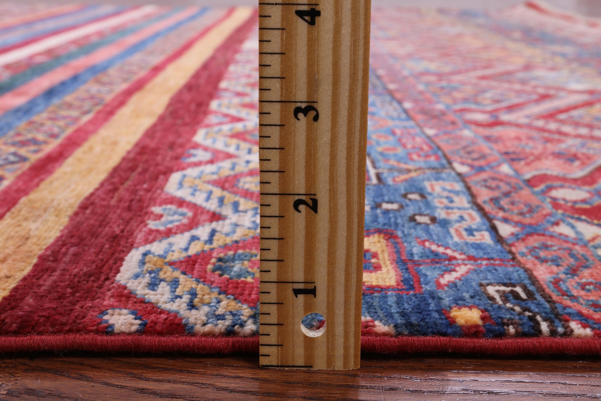 Khorjin Persian Gabbeh Hand Knotted Wool Rug - 5' 6" X 8' 8" - Golden Nile