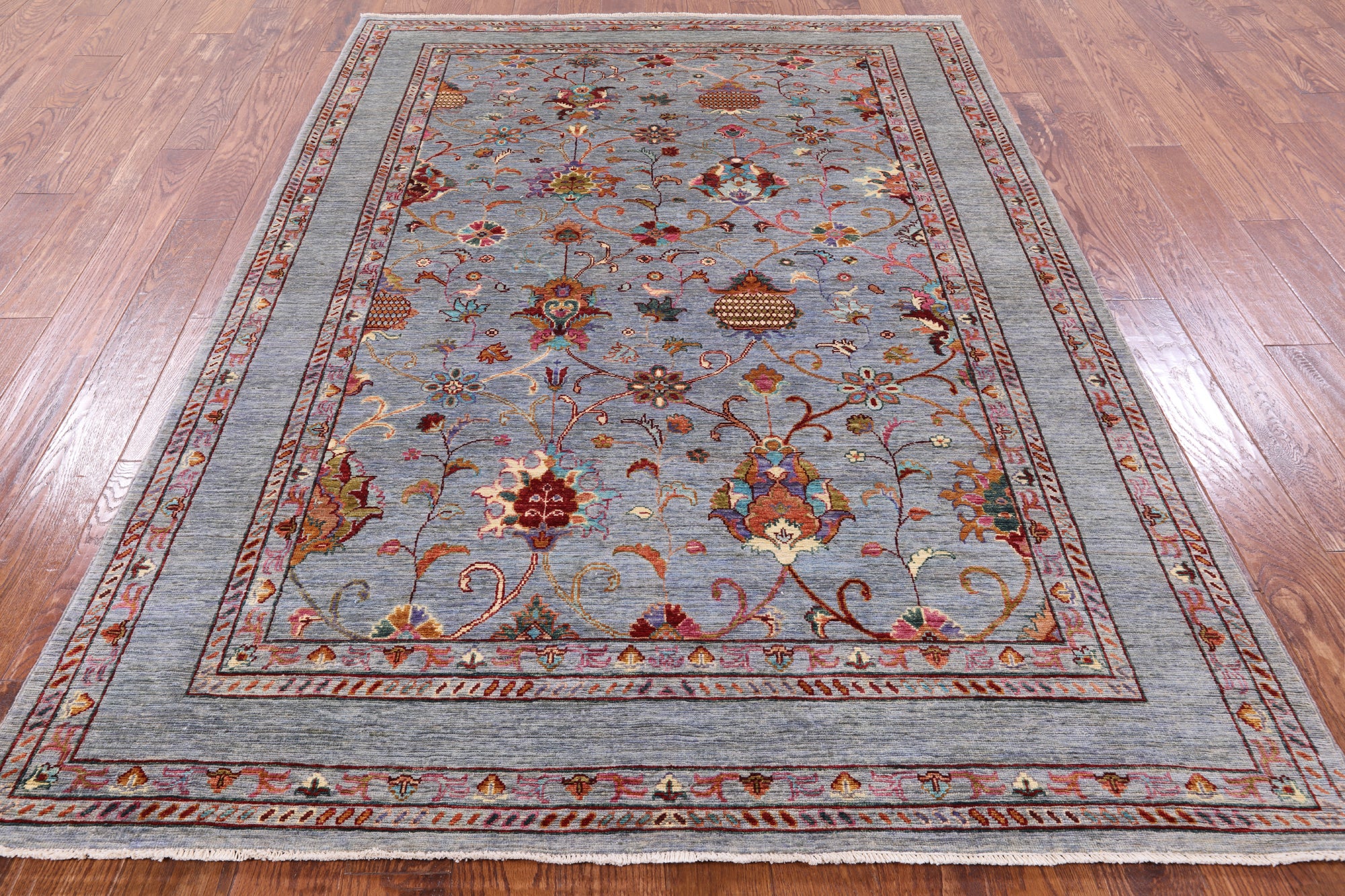 Peshawar Handmade Wool Rug - 5' 9" X 8' 0" - Golden Nile