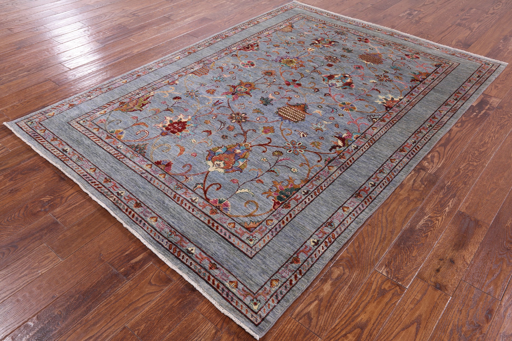 Peshawar Handmade Wool Rug - 5' 9" X 8' 0" - Golden Nile
