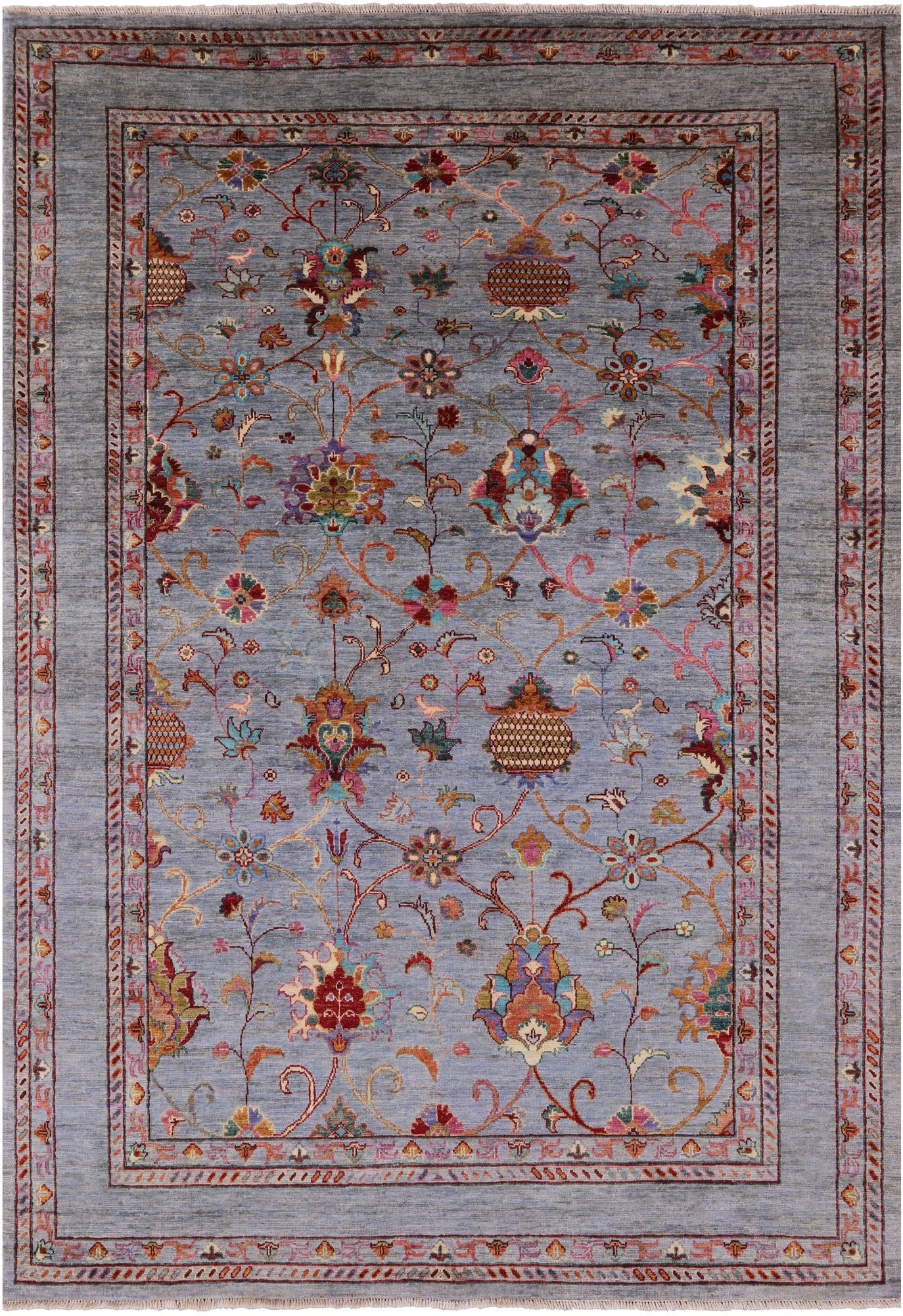 Peshawar Handmade Wool Rug - 5' 9" X 8' 0" - Golden Nile