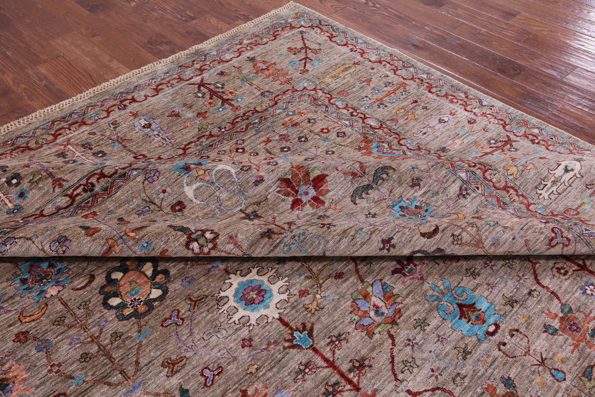 Peshawar Hand Knotted Wool Rug - 9' 4" X 12' 0" - Golden Nile