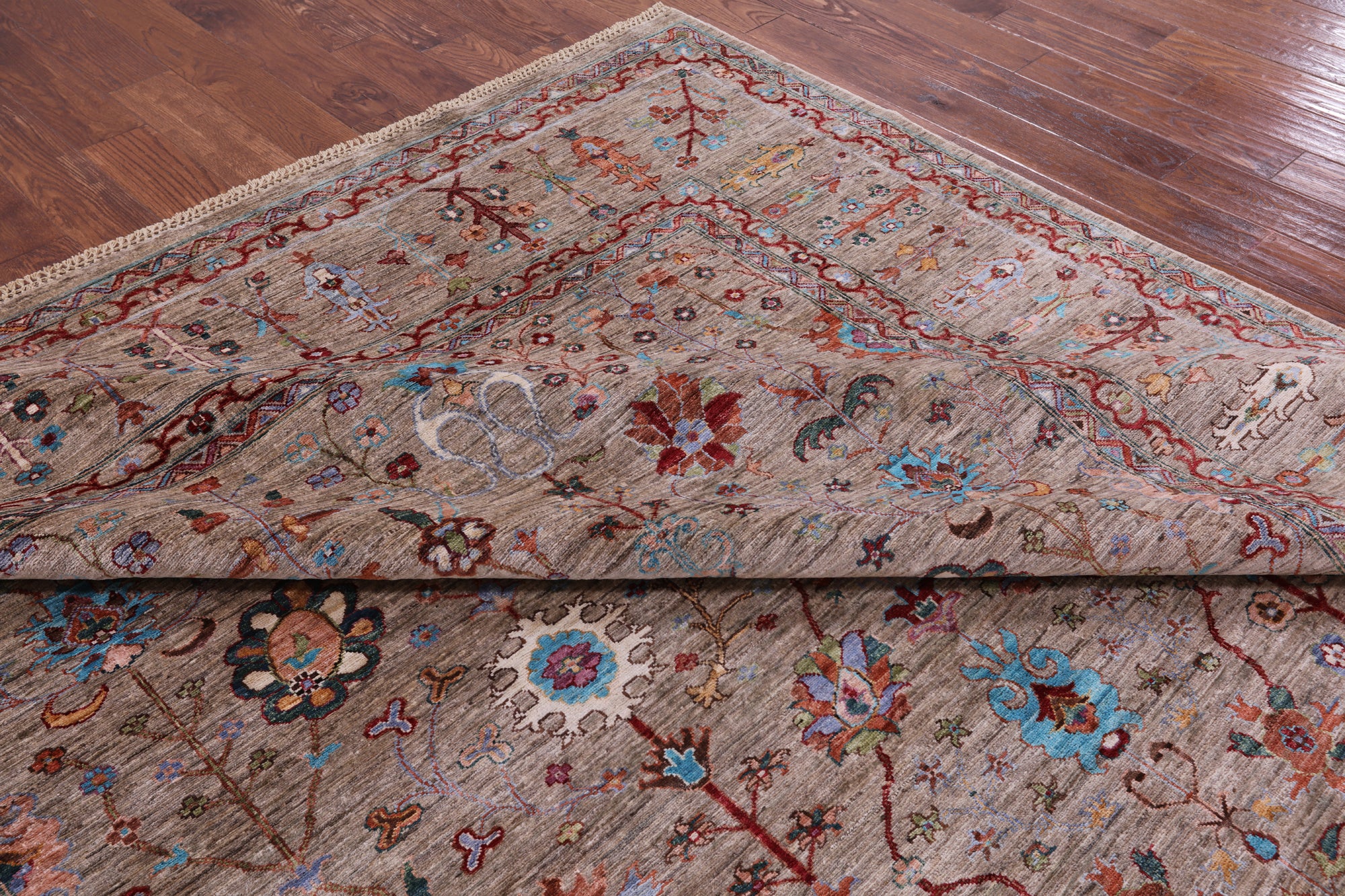 Peshawar Hand Knotted Wool Rug - 9' 4" X 12' 0" - Golden Nile