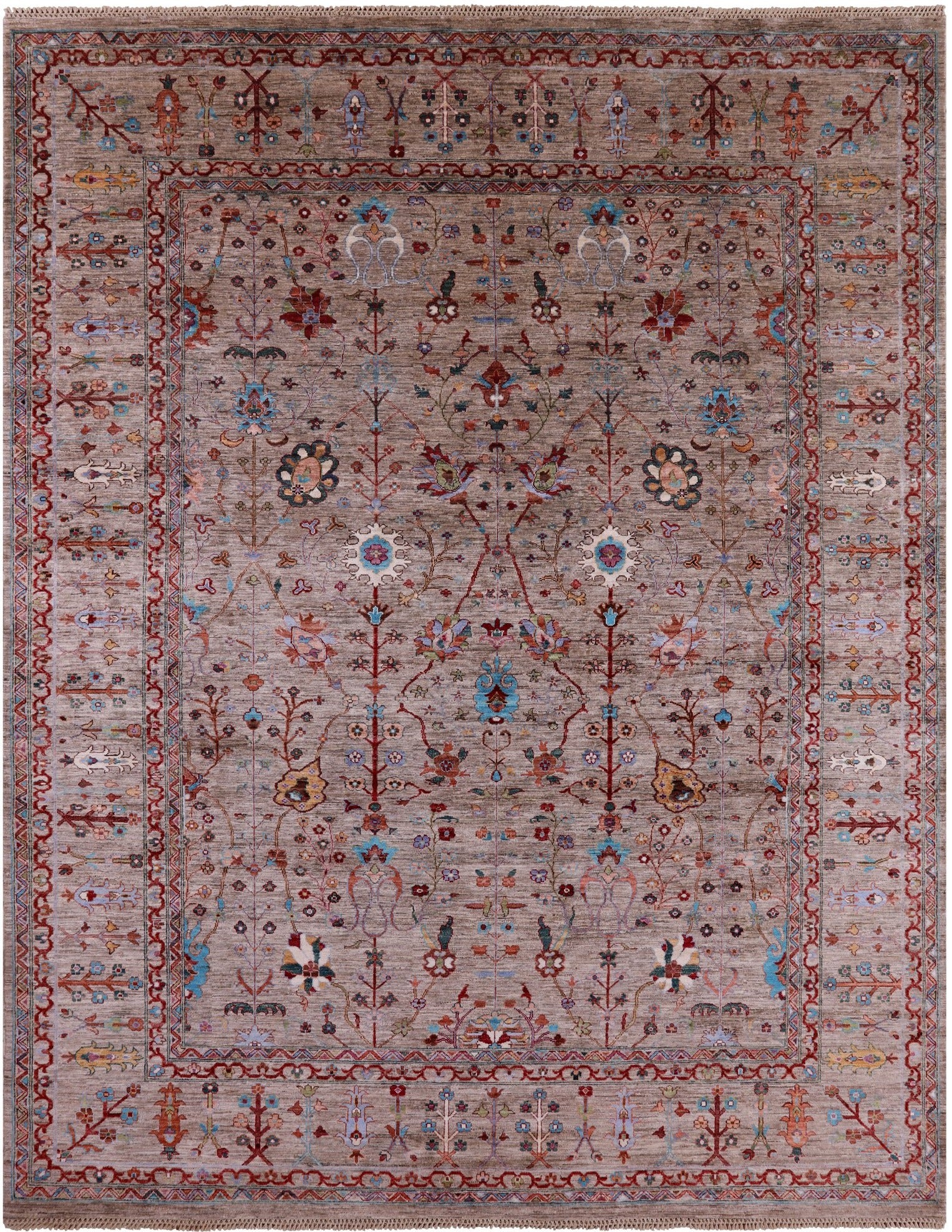 Peshawar Hand Knotted Wool Rug - 9' 4" X 12' 0" - Golden Nile