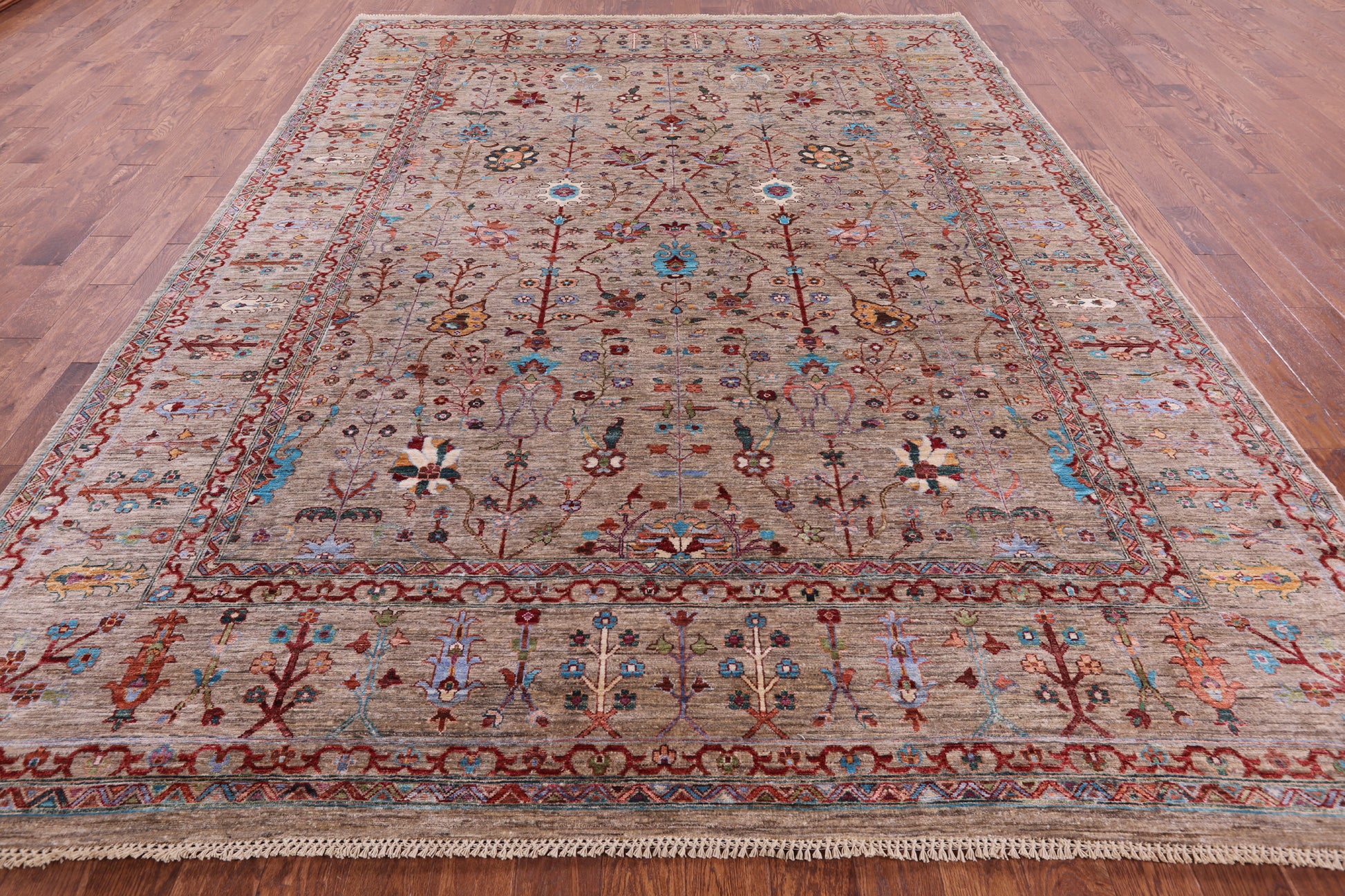 Peshawar Hand Knotted Wool Rug - 9' 4" X 12' 0" - Golden Nile
