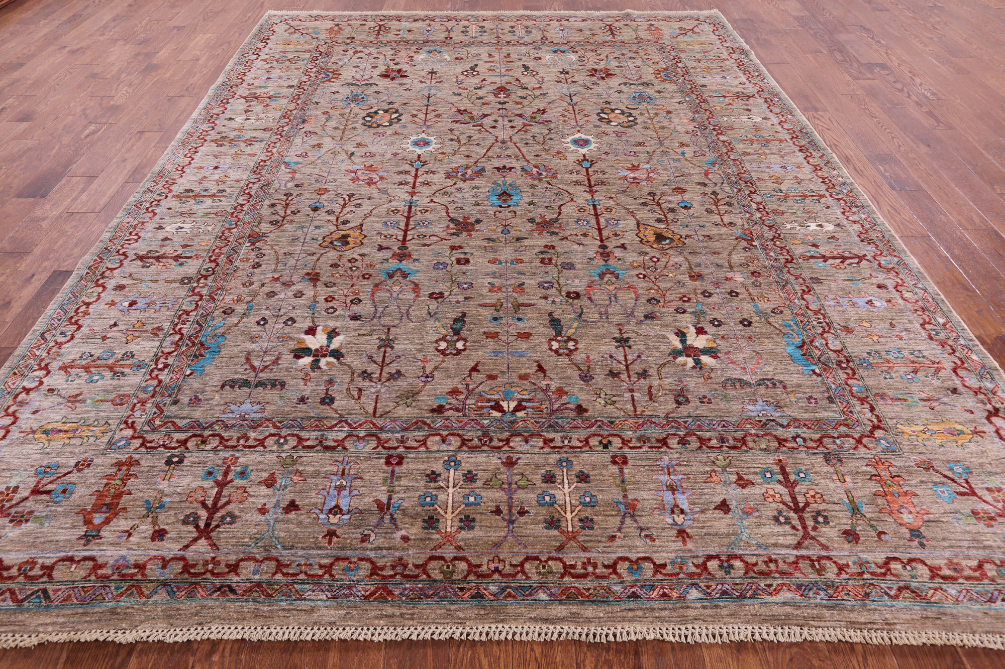 Peshawar Hand Knotted Wool Rug - 9' 4" X 12' 0" - Golden Nile