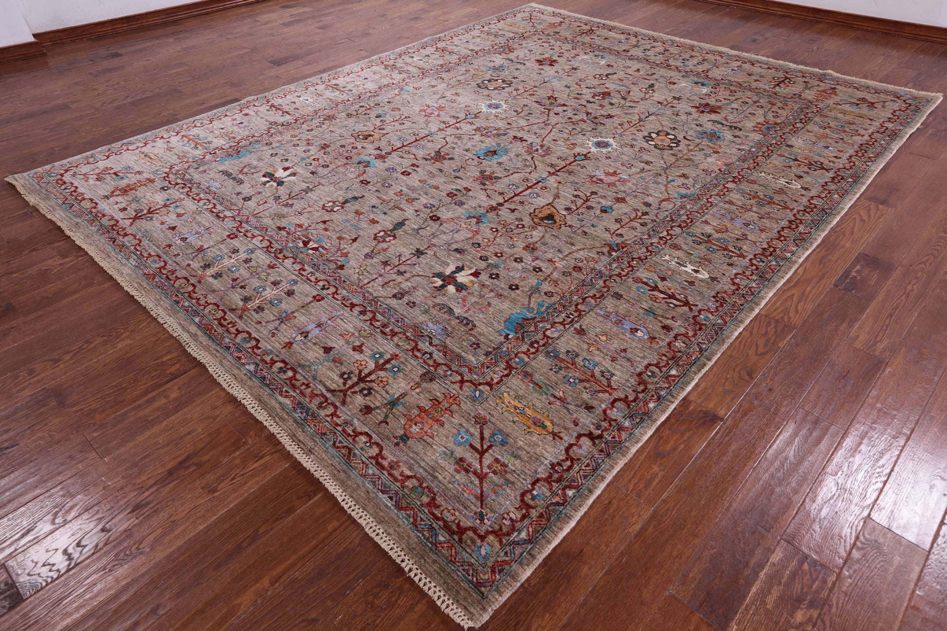 Peshawar Hand Knotted Wool Rug - 9' 4" X 12' 0" - Golden Nile