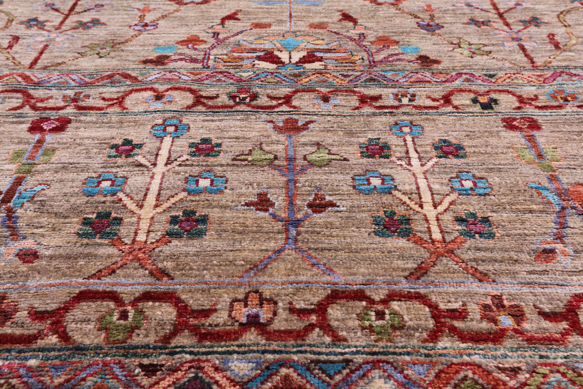 Peshawar Hand Knotted Wool Rug - 9' 4" X 12' 0" - Golden Nile