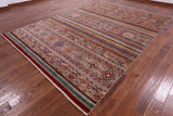 Khorjin Persian Gabbeh Hand Knotted Wool Rug - 8' 9" X 12' 1" - Golden Nile