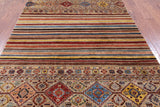 Khorjin Persian Gabbeh Hand Knotted Wool Rug - 5' 7" X 8' 6" - Golden Nile