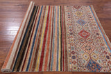 Khorjin Persian Gabbeh Hand Knotted Wool Rug - 5' 7" X 8' 6" - Golden Nile