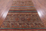 Khorjin Persian Gabbeh Handmade Wool Rug - 5' 7" X 8' 5" - Golden Nile