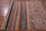 Khorjin Persian Gabbeh Handmade Wool Rug - 5' 7" X 8' 5" - Golden Nile