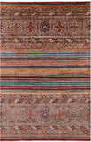 Khorjin Persian Gabbeh Handmade Wool Rug - 5' 7" X 8' 5" - Golden Nile