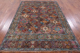 Turkmen Ersari Hand Knotted Wool Rug - 5' 8" X 7' 10" - Golden Nile
