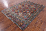 Turkmen Ersari Hand Knotted Wool Rug - 5' 8" X 7' 10" - Golden Nile