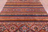 Khorjin Persian Gabbeh Handmade Wool Rug - 5' 9" X 7' 7" - Golden Nile
