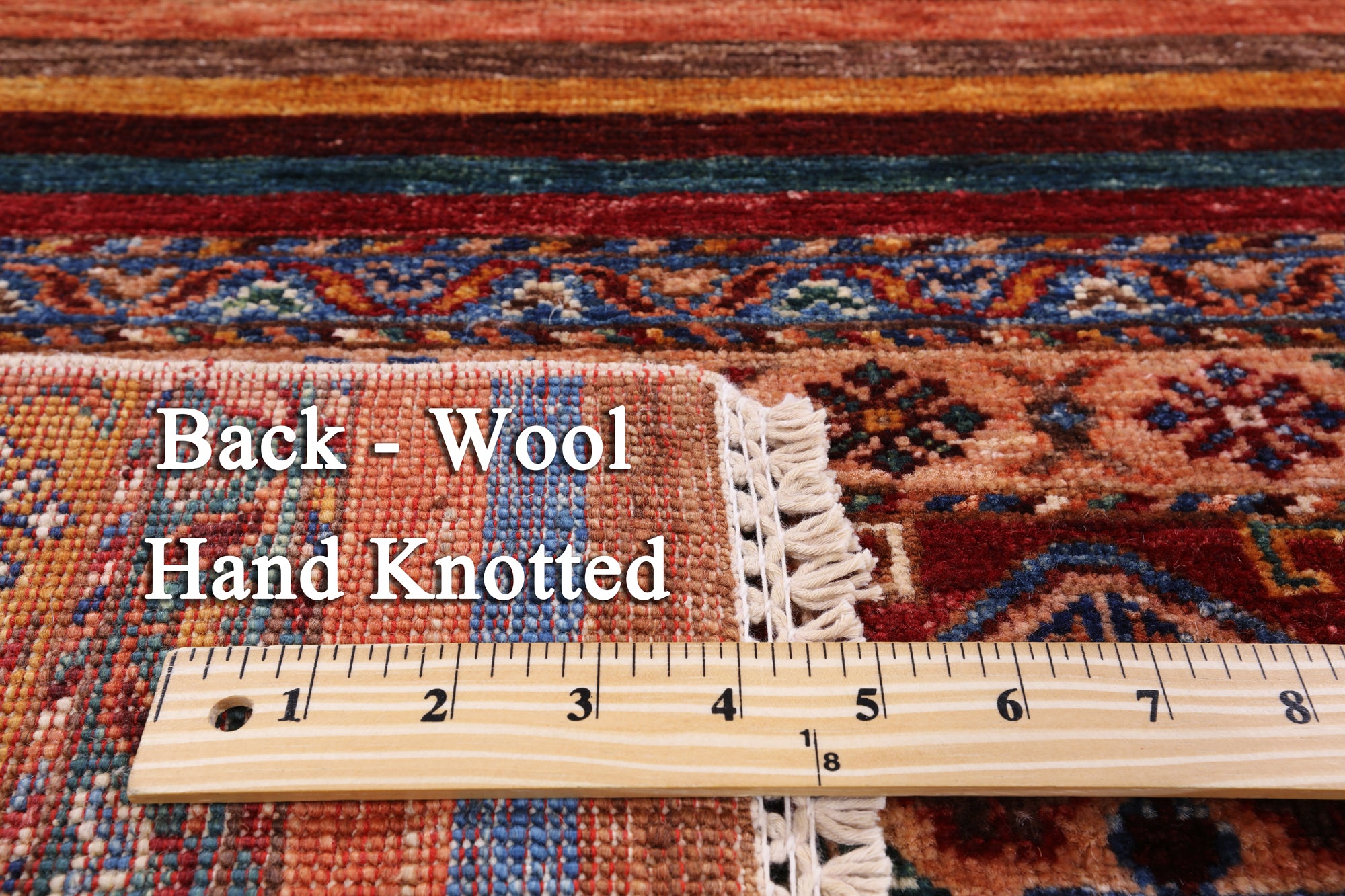 Khorjin Persian Gabbeh Handmade Wool Rug - 5' 9" X 7' 7" - Golden Nile