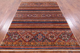 Khorjin Persian Gabbeh Handmade Wool Rug - 5' 7" X 7' 10" - Golden Nile