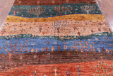 Persian Tribal Gabbeh Handmade Wool Rug - 5' 9" X 7' 10" - Golden Nile