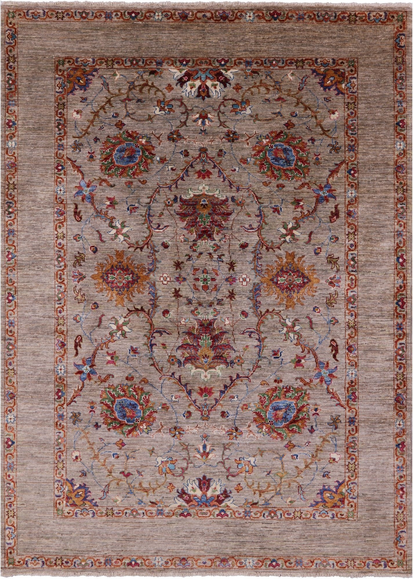 Peshawar Handmade Wool Rug - 5' 8" X 7' 10" - Golden Nile