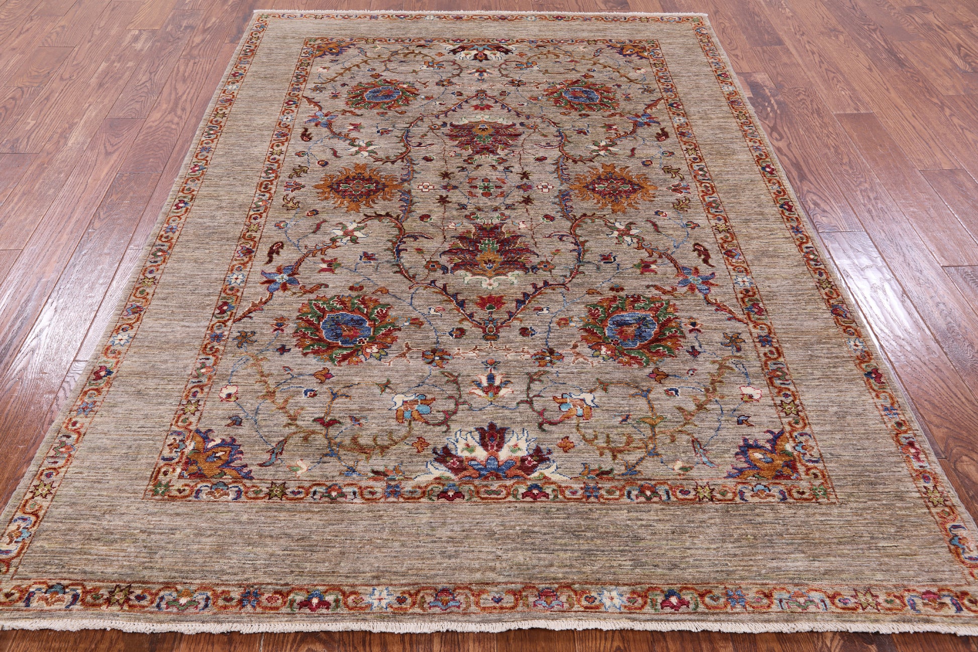 Peshawar Handmade Wool Rug - 5' 8" X 7' 10" - Golden Nile