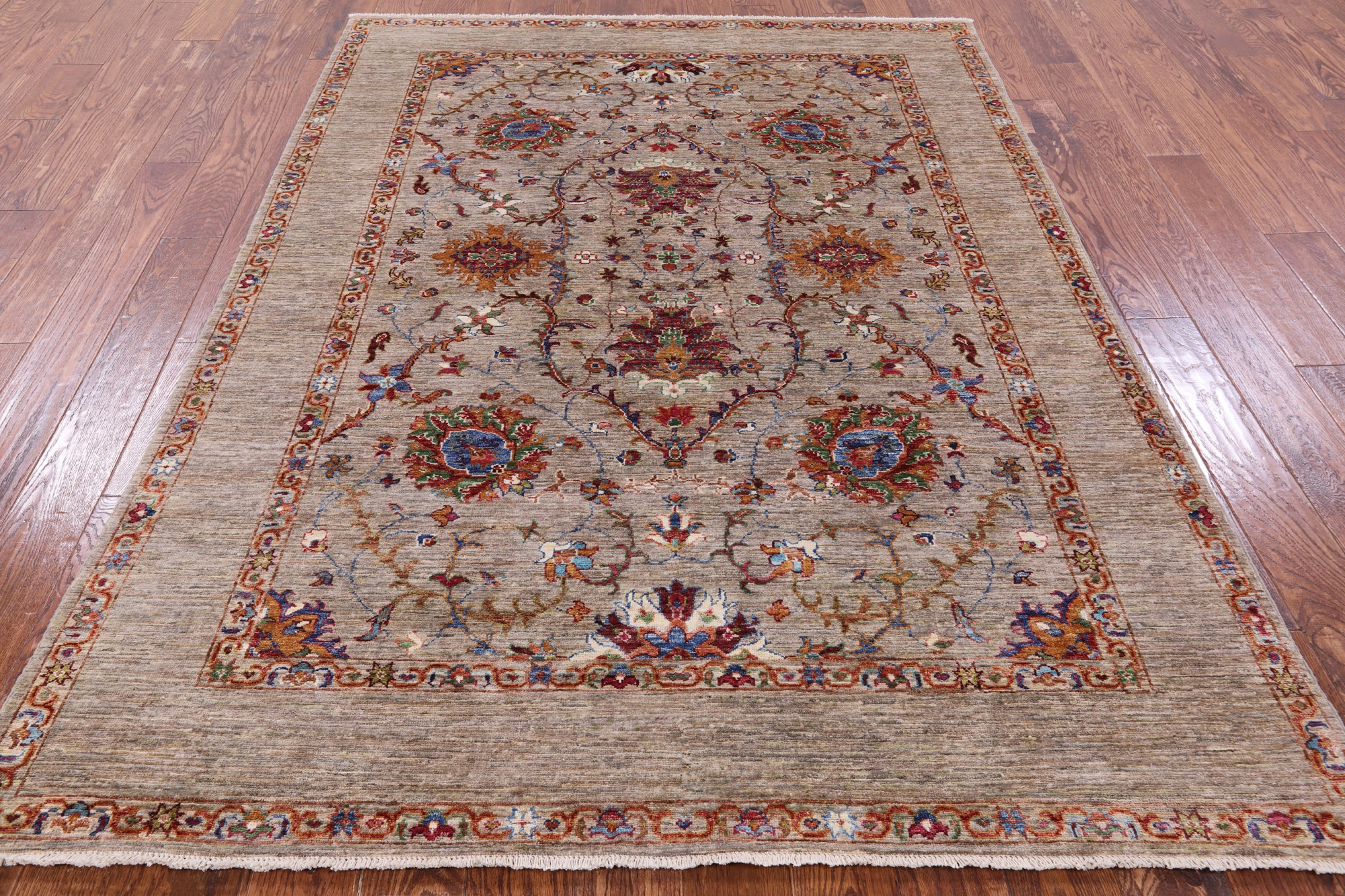 Peshawar Handmade Wool Rug - 5' 8" X 7' 10" - Golden Nile