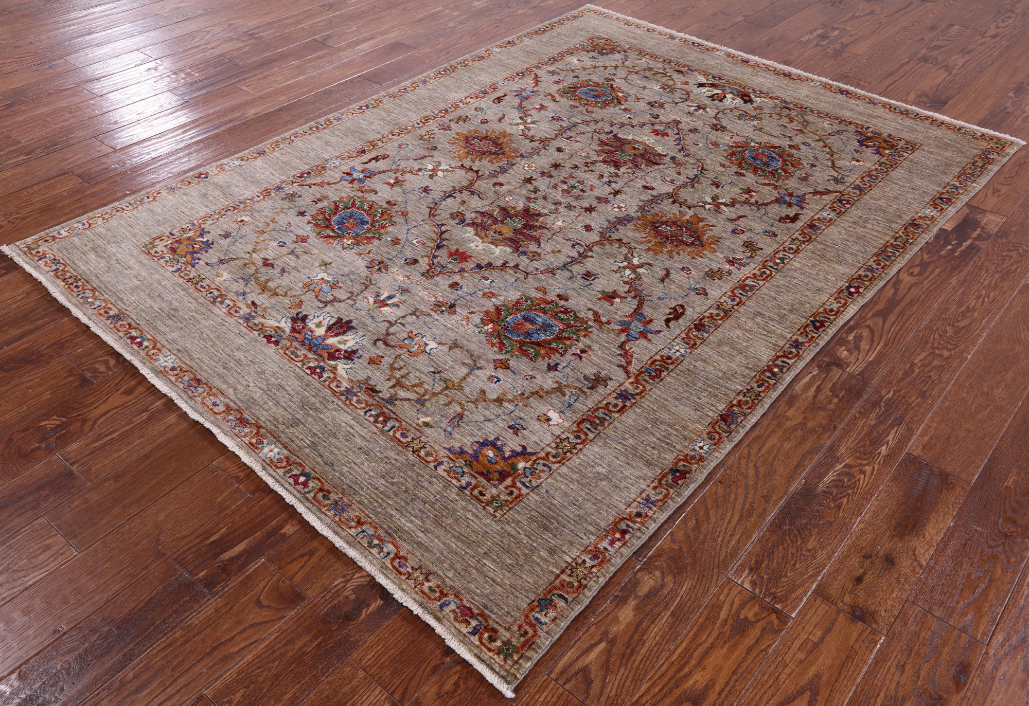 Peshawar Handmade Wool Rug - 5' 8" X 7' 10" - Golden Nile