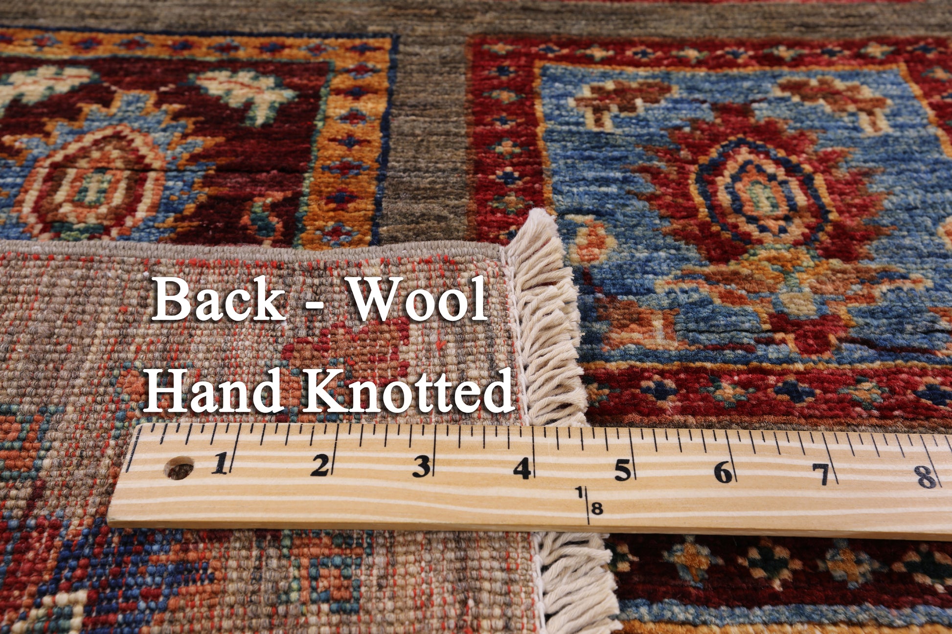 Tribal Gabbeh Hand Knotted Wool Rug - 4' 4" X 5' 10" - Golden Nile