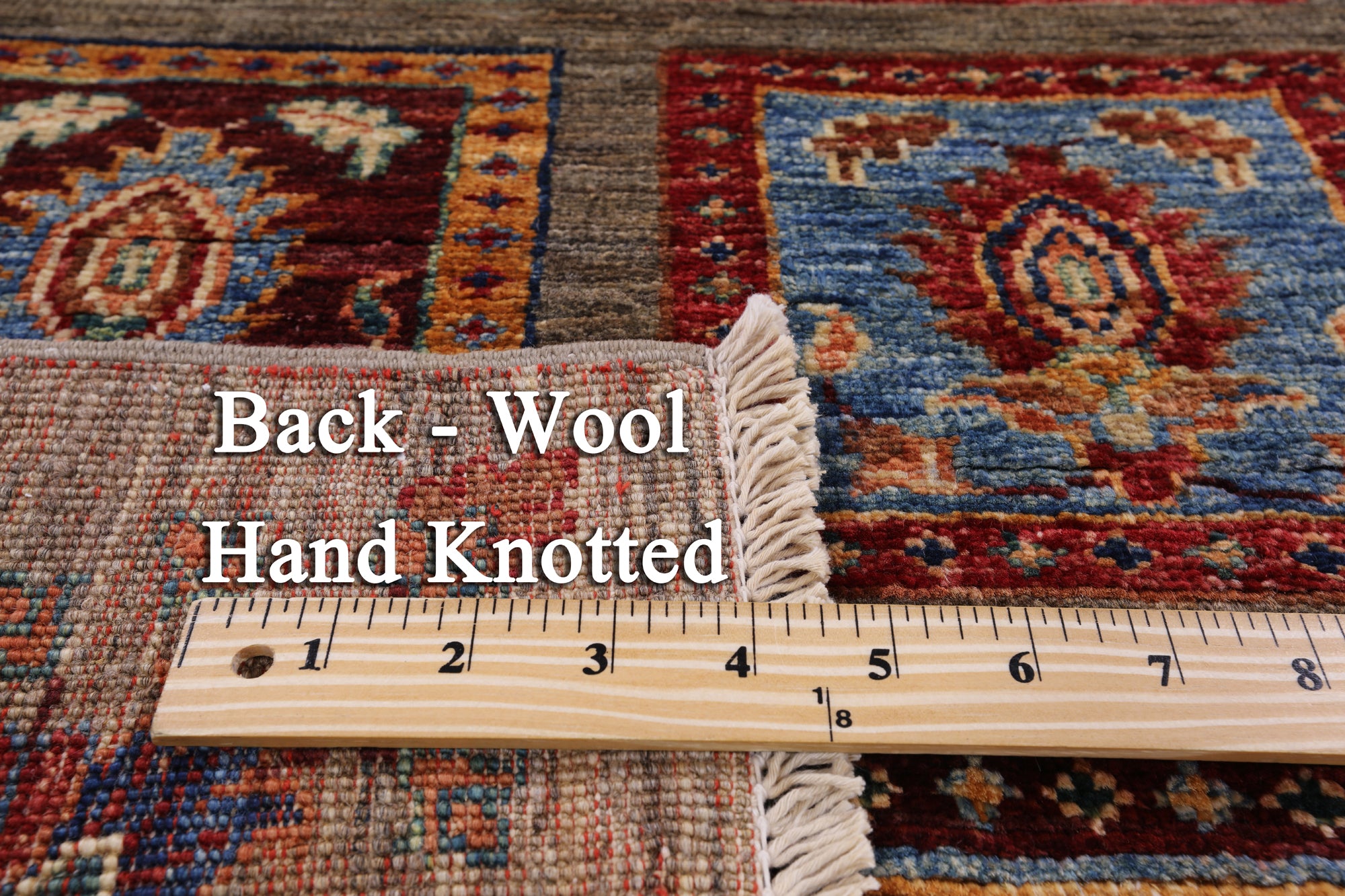 Tribal Gabbeh Hand Knotted Wool Rug - 4' 4" X 5' 10" - Golden Nile